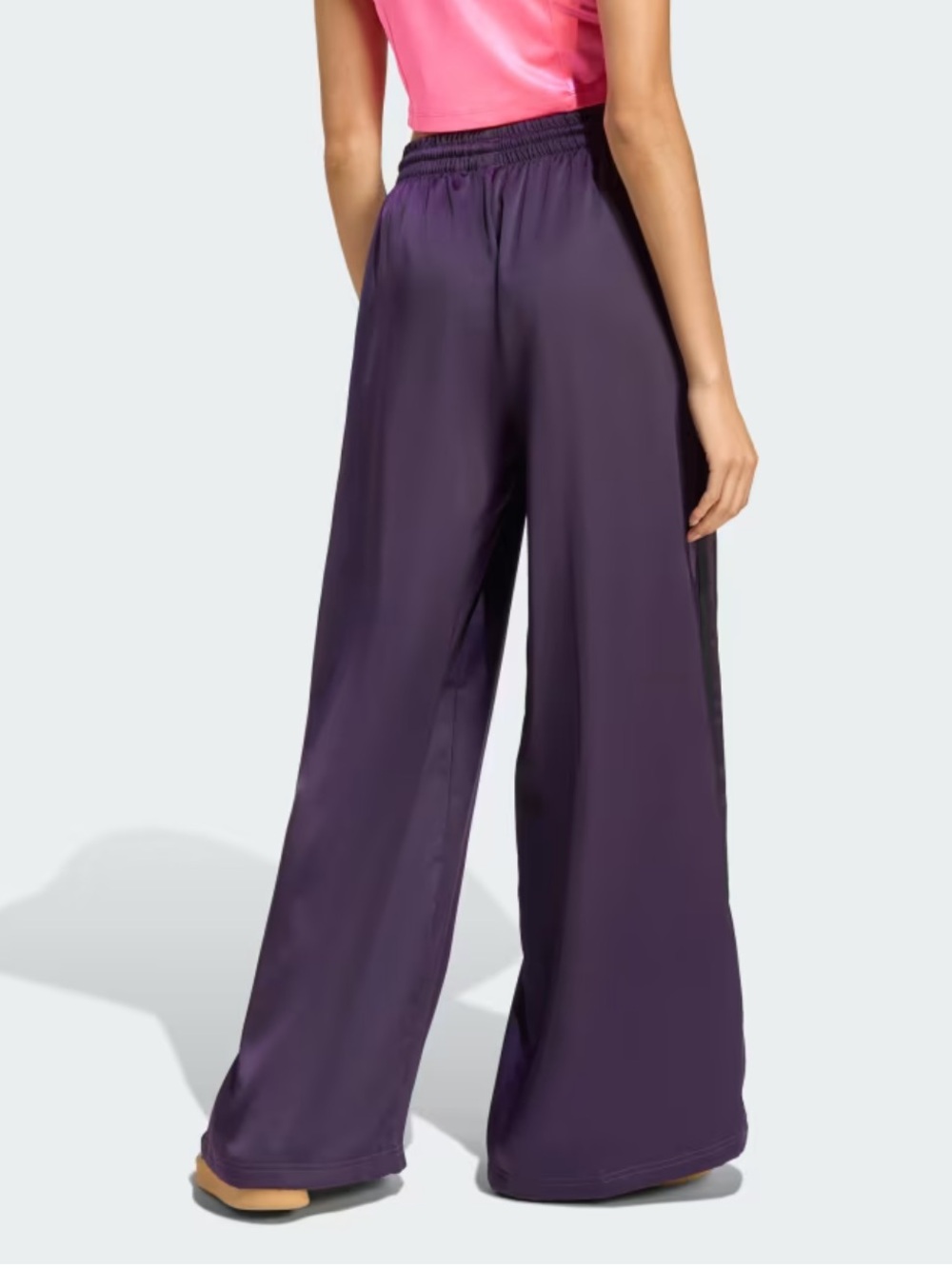 Adidas ADICOLOR SATIN WIDE LEG TRACK PANTS - Picture 2 of 14